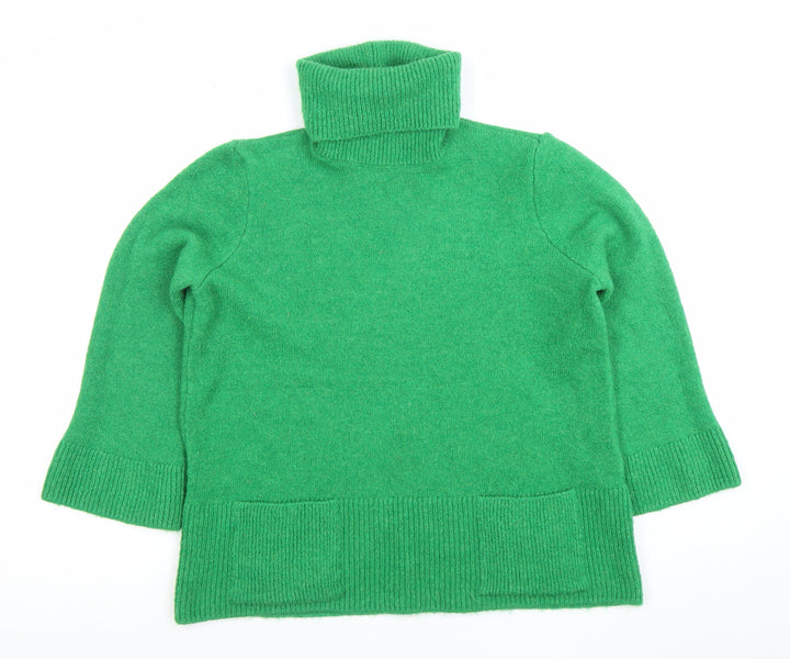 Savida Womens Green Roll Neck Knit Jumper Size 14