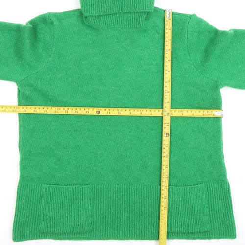 Savida Womens Green Roll Neck Knit Jumper Size 14