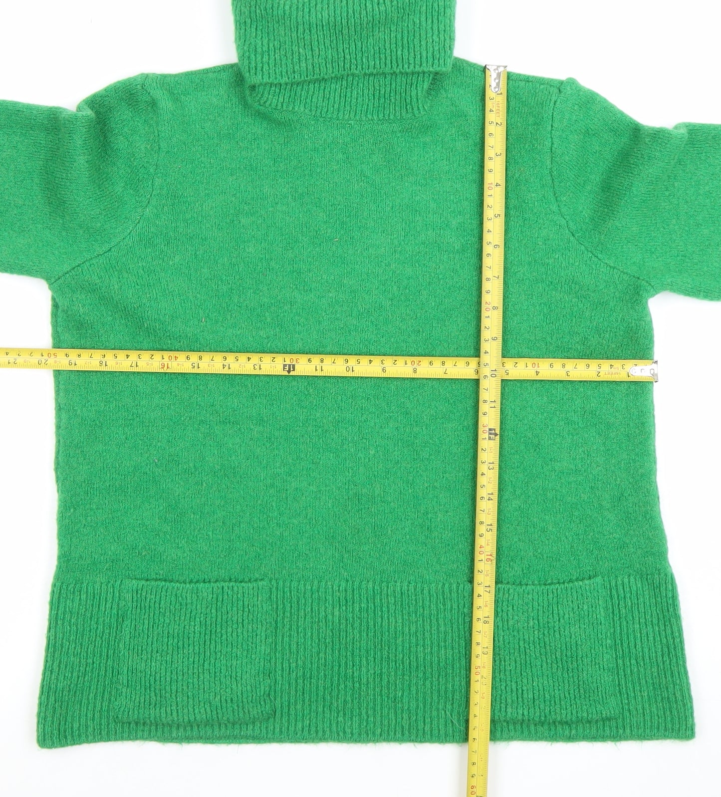 Savida Womens Green Roll Neck Knit Jumper Size 14