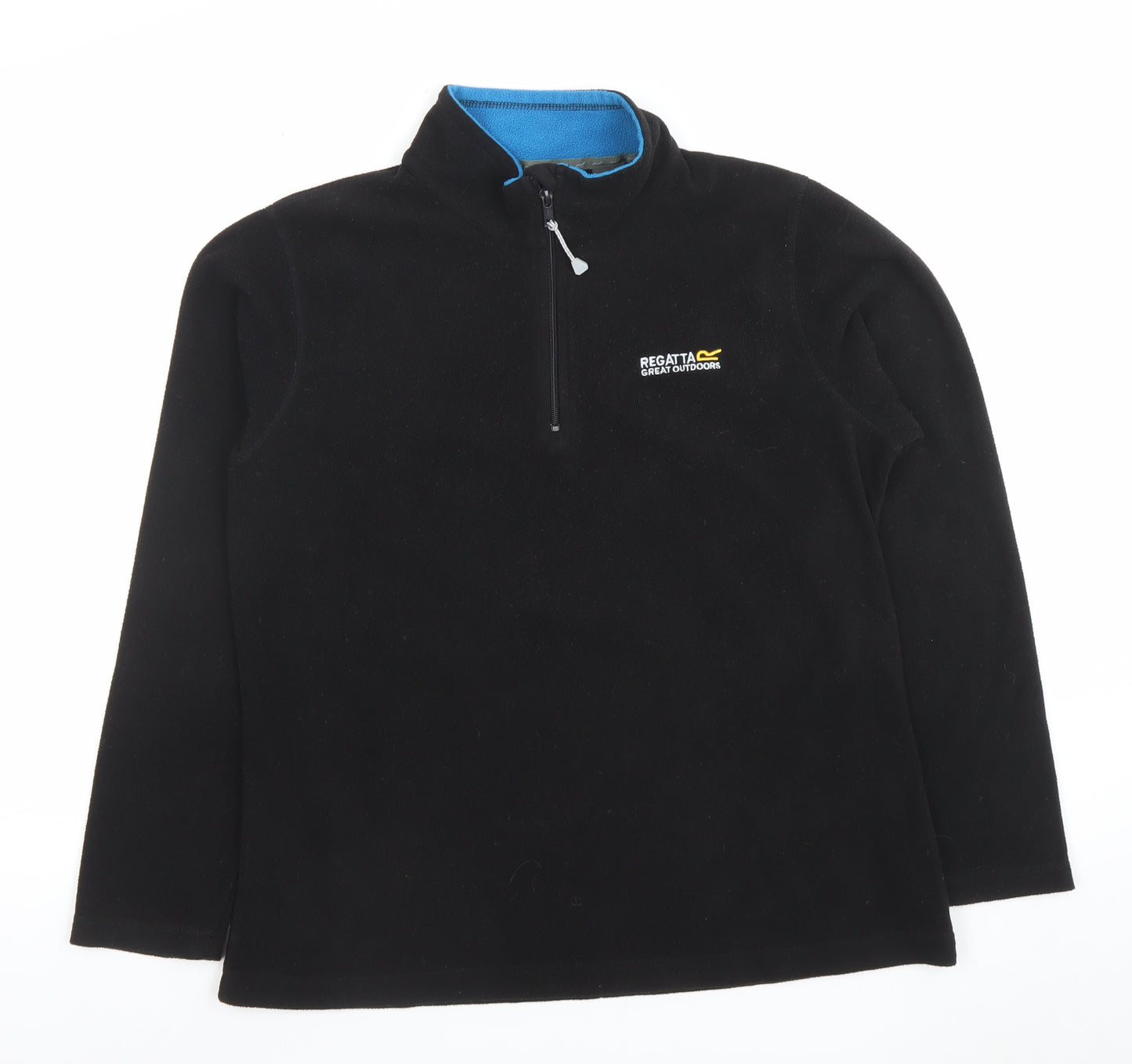 Regatta Great Outdoors Black Fleece 1/4 Zip Sweatshirt UK 12 Women