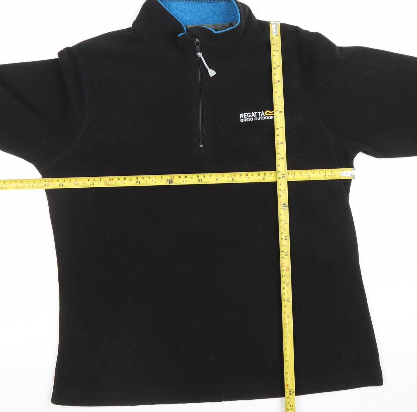 Regatta Great Outdoors Black Fleece 1/4 Zip Sweatshirt UK 12 Women