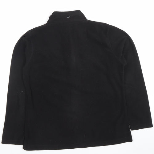 Regatta Great Outdoors Black Fleece 1/4 Zip Sweatshirt UK 12 Women