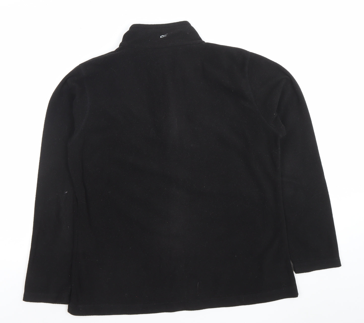 Regatta Great Outdoors Black Fleece 1/4 Zip Sweatshirt UK 12 Women