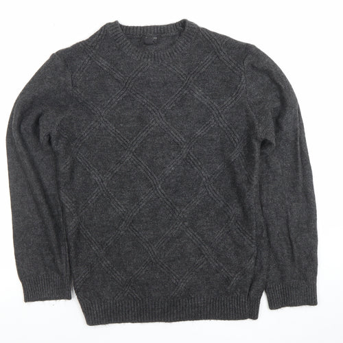 New Look Men’s Grey Cable Knit Crew Neck Jumper Size M