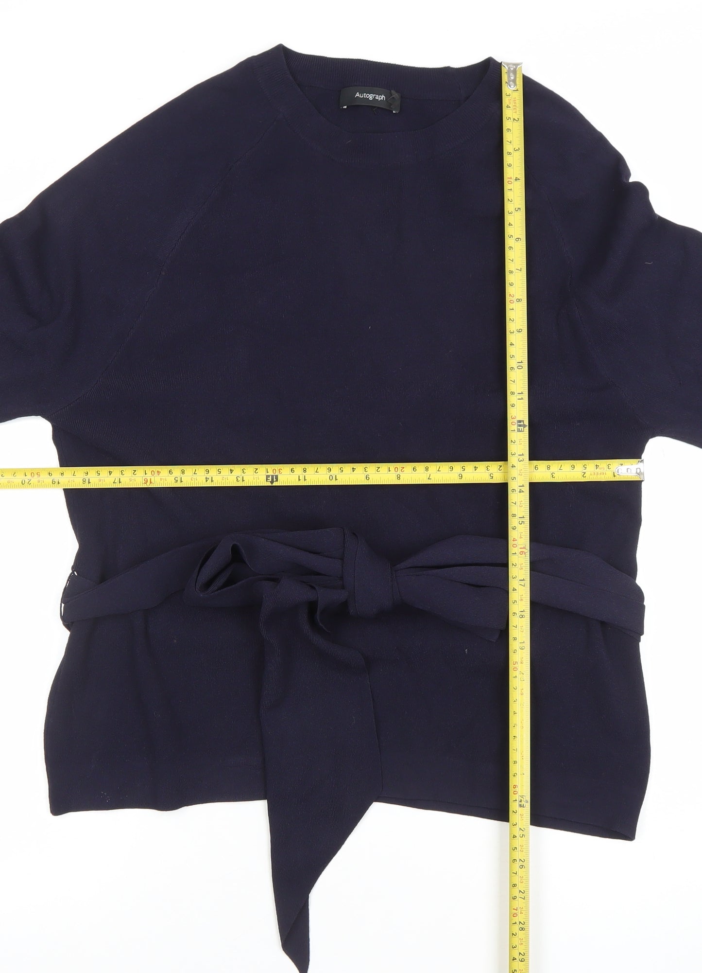 Marks and Spencer Women’s Blue Belted Tunic Blouse Size 12