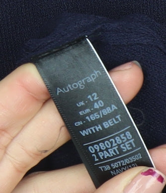 Marks and Spencer Women’s Blue Belted Tunic Blouse Size 12