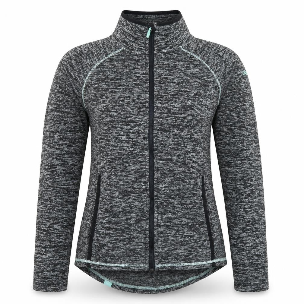 Roxy Womens Grey Full Zip Lightweight Fleece Jacket Size L