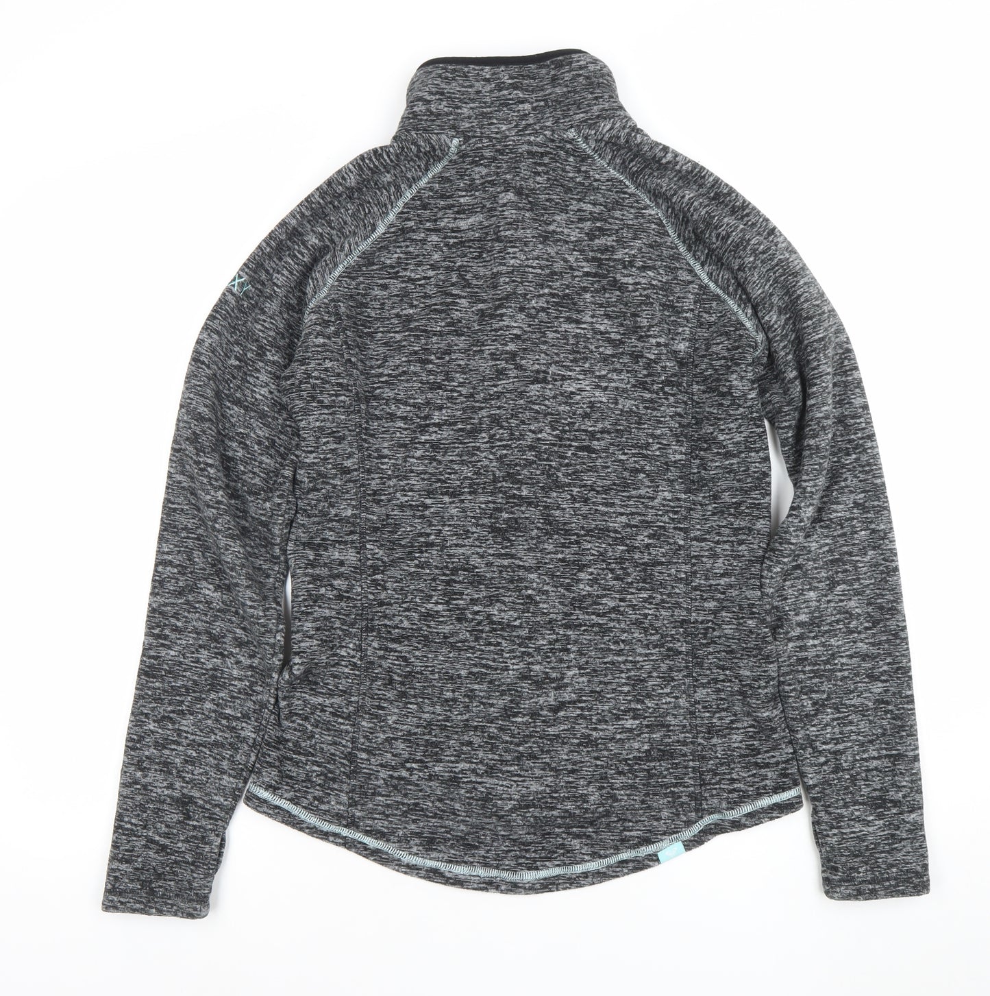 Roxy Womens Grey Full Zip Lightweight Fleece Jacket Size L