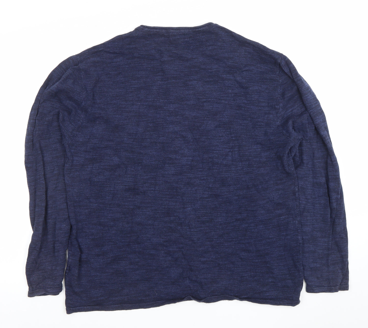 Next Men's Blue Cotton Crew Neck Jumper XL Regular Fit