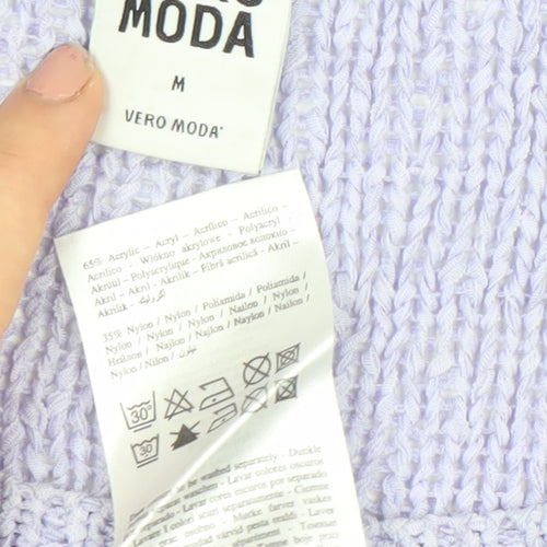 Vero Moda Women’s Purple Knit Pullover Jumper Size M
