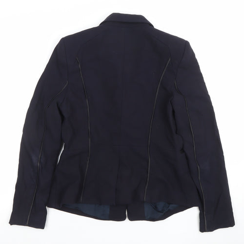 Reiss Womens Blue Wool Tailored Blazer Jacket Size M