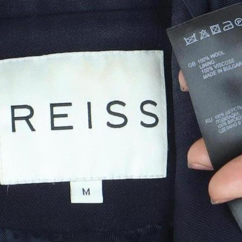 Reiss Womens Blue Wool Tailored Blazer Jacket Size M