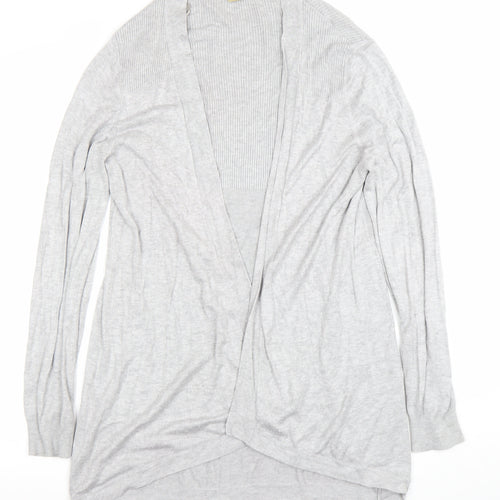 TU Women’s Grey Long Sleeve Knit Cardigan Size 16 V-Neck Lightweight