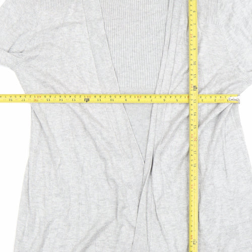TU Women’s Grey Long Sleeve Knit Cardigan Size 16 V-Neck Lightweight