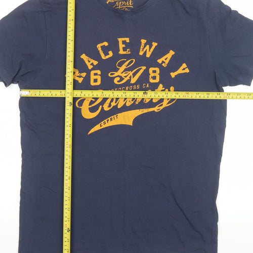 Esprit Women Navy Blue Slim Fit Graphic T-Shirt Size L