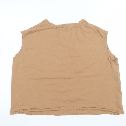 Marks and Spencer Women’s Beige Cotton Sleeveless Tank Top Size 16
