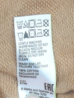 Marks and Spencer Women’s Beige Cotton Sleeveless Tank Top Size 16