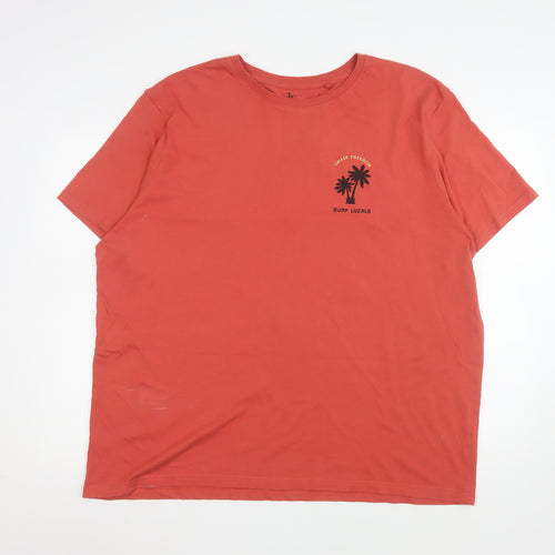 Tu Men’s Red Surf Locals Graphic T-Shirt 2XL Cotton Tee