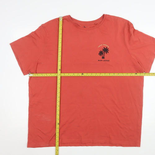 Tu Men’s Red Surf Locals Graphic T-Shirt 2XL Cotton Tee