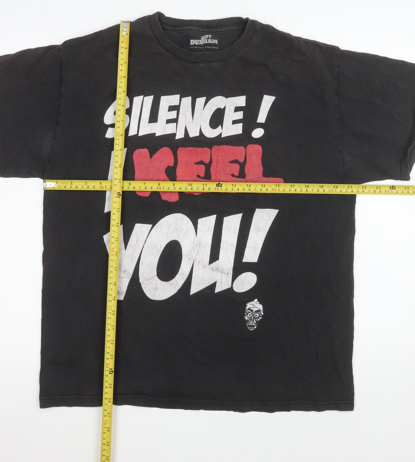 Jeff Dunham Men’s Black L Graphic Funny Comedy T-Shirt Vintage