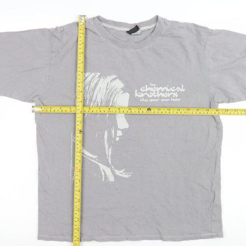 H&M Divided Womens Grey Music Graphic T-Shirt XS