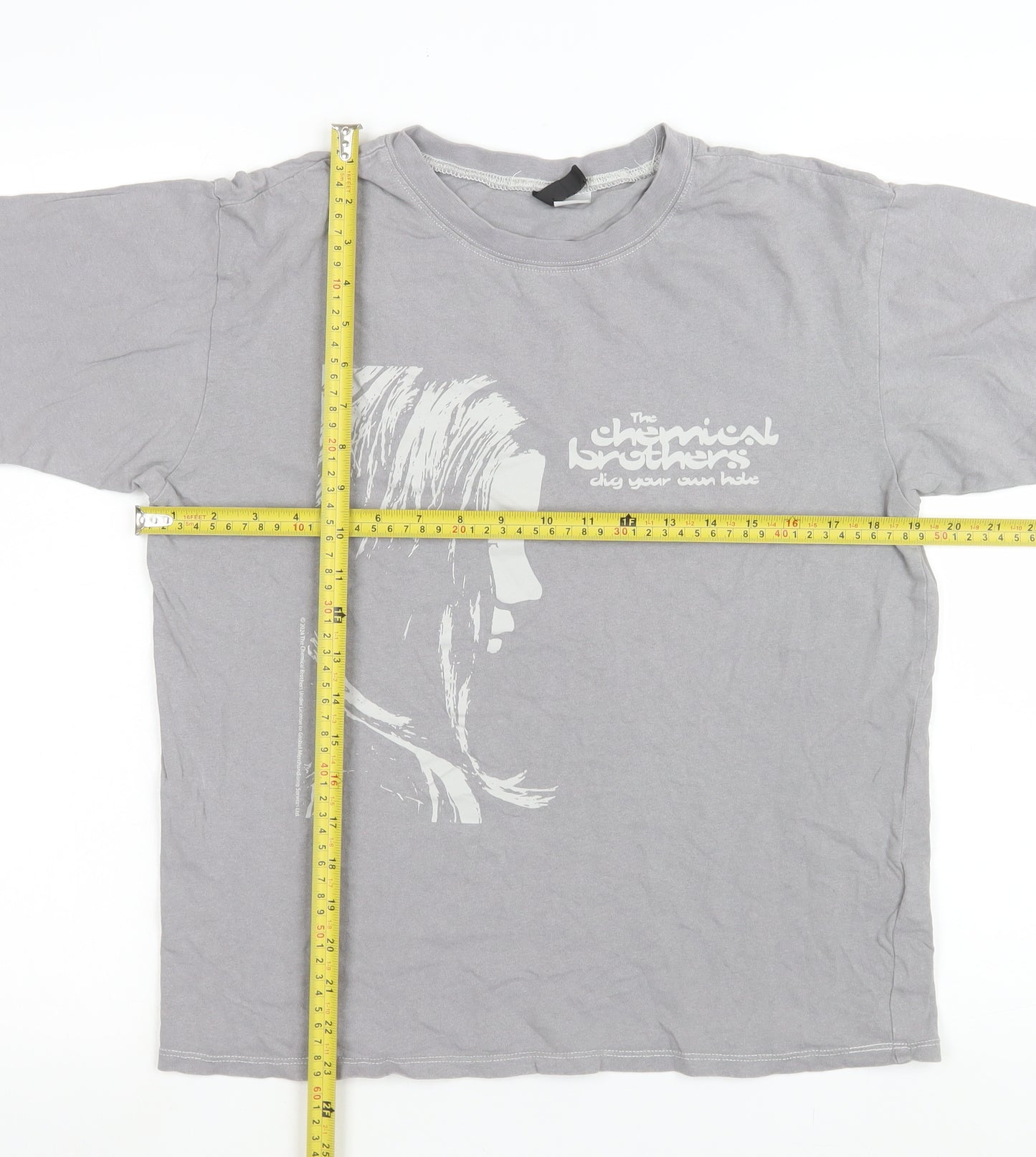 H&M Divided Womens Grey Music Graphic T-Shirt XS