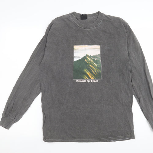 Urban Outfitters Womens Grey Long Sleeve Graphic T-Shirt XS
