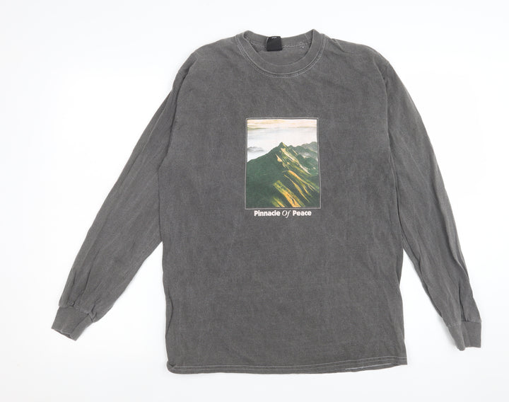 Urban Outfitters Womens Grey Long Sleeve Graphic T-Shirt XS
