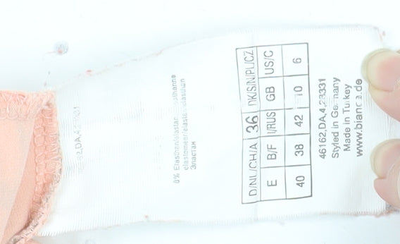 Bianca Womens Pink Rhinestone Long Sleeve Scoop Neck T-Shirt Size 10