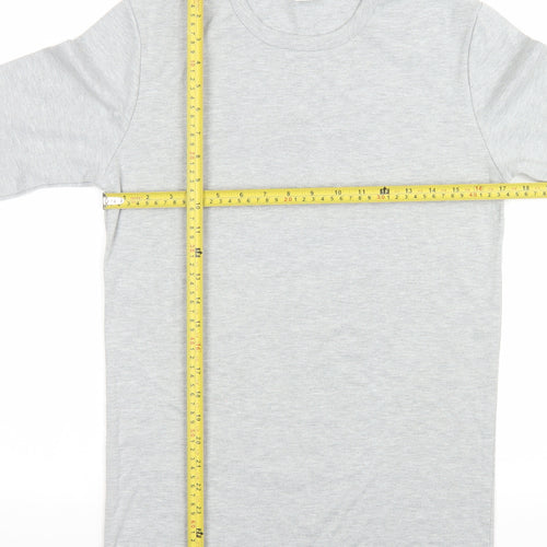 CARLYPS Women’s Grey Long Sleeve Basic Knit T-Shirt Size L