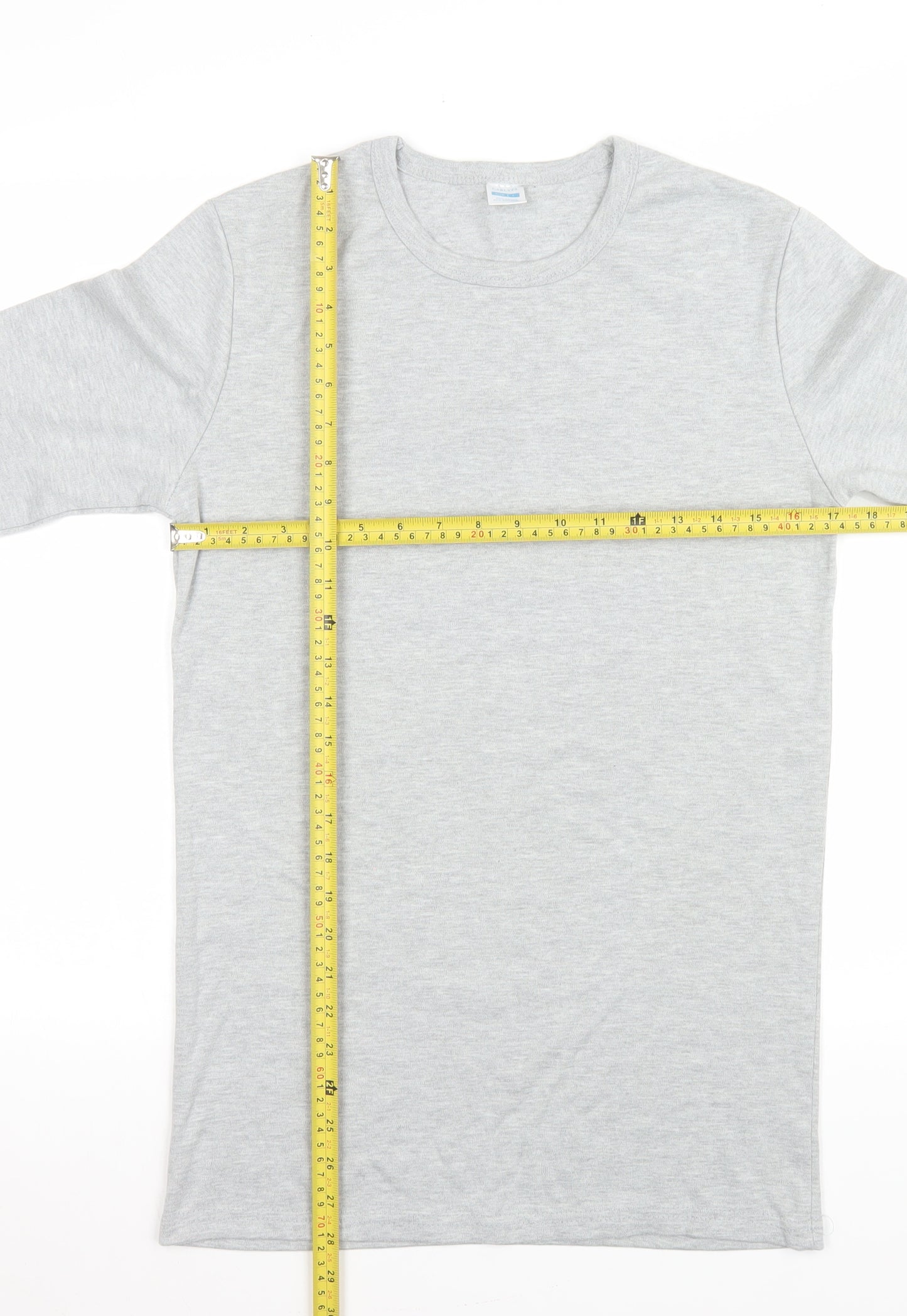 CARLYPS Women’s Grey Long Sleeve Basic Knit T-Shirt Size L