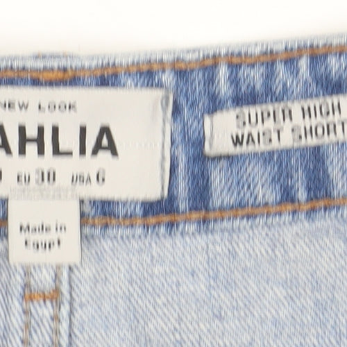 New Look Dahlia Women's Blue Size 10 Super High Waist Denim Shorts