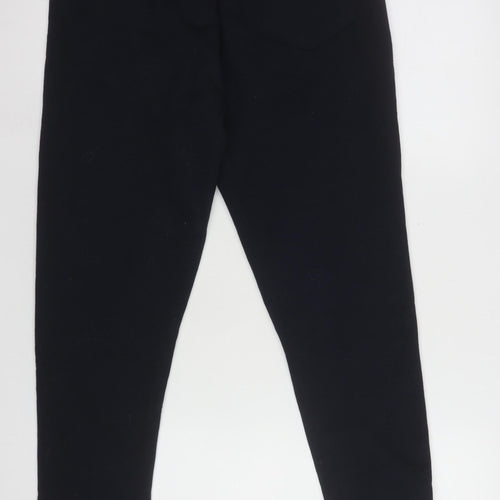 A London Men's Black Jogger Trousers Small Cotton Blend Drawstring