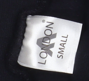 A London Men's Black Jogger Trousers Small Cotton Blend Drawstring