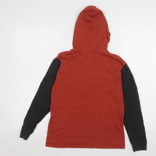 Jack Wolfskin Boys Red & Black Pullover Hoodie Size 11-12 Years Cotton