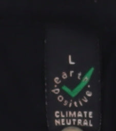 Earth Positive Men's Black Rainbow Penguin T-Shirt L Cotton Eco-Friendly