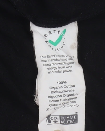 Earth Positive Men's Black Rainbow Penguin T-Shirt L Cotton Eco-Friendly