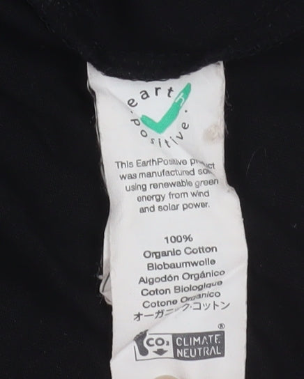 Earth Positive Men's Black Rainbow Penguin T-Shirt L Cotton Eco-Friendly