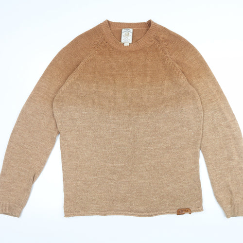 Diesel Men’s Beige Cotton Acrylic XL Crew Neck Jumper