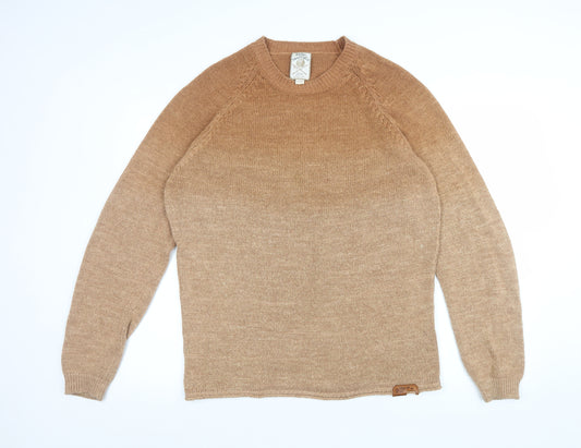 Diesel Men’s Beige Cotton Acrylic XL Crew Neck Jumper