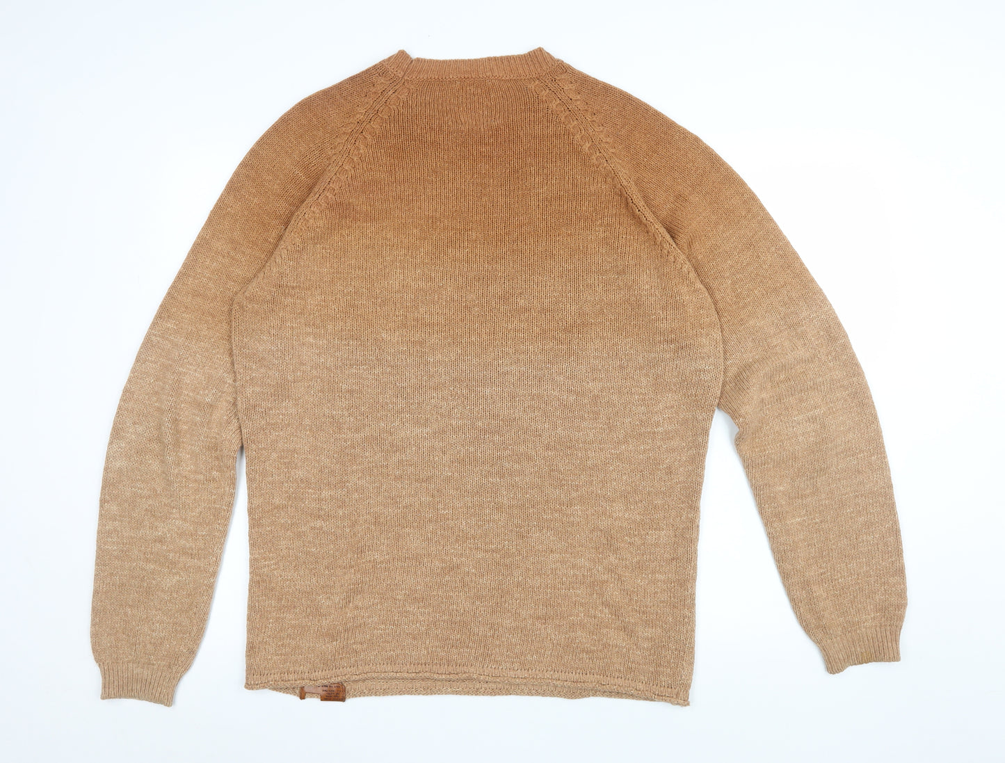 Diesel Men’s Beige Cotton Acrylic XL Crew Neck Jumper
