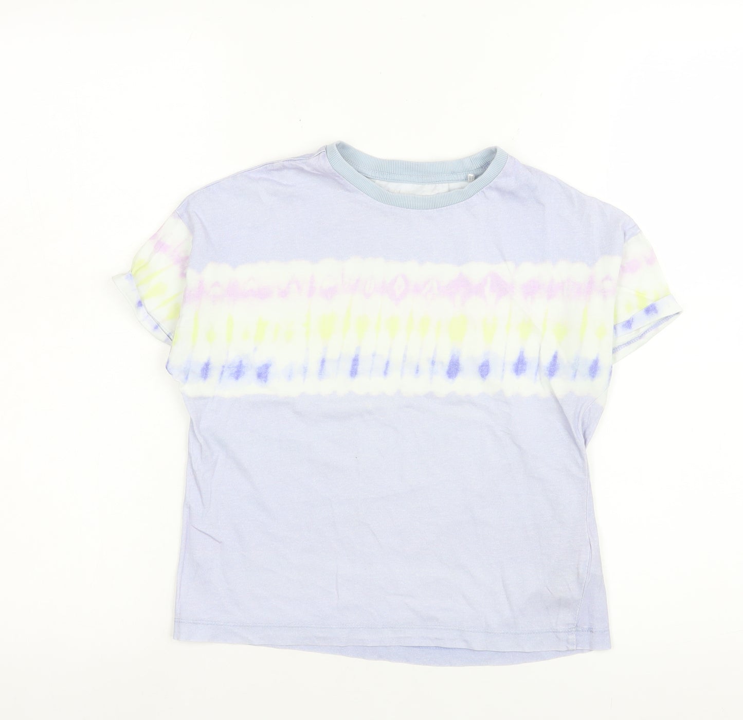Marks and Spencer Girls Multicoloured Tie Dye Cotton T-Shirt 9-10 Years