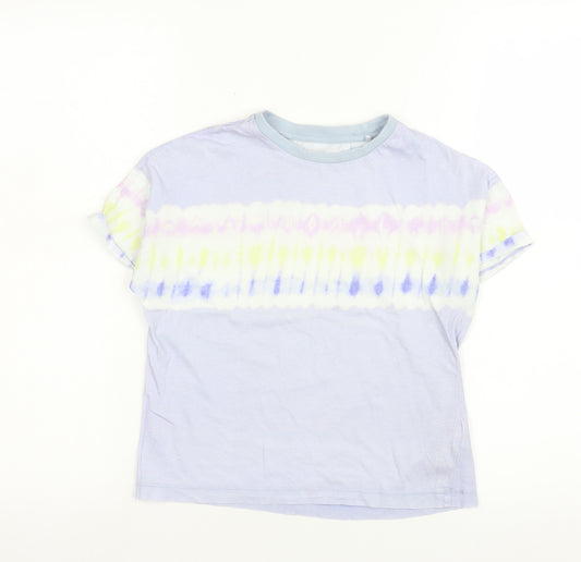 Marks and Spencer Girls Multicoloured Tie Dye Cotton T-Shirt 9-10 Years
