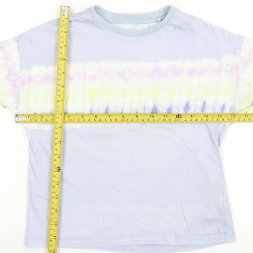 Marks and Spencer Girls Multicoloured Tie Dye Cotton T-Shirt 9-10 Years