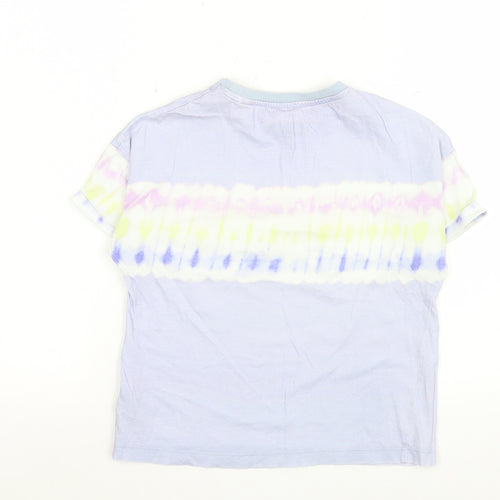 Marks and Spencer Girls Multicoloured Tie Dye Cotton T-Shirt 9-10 Years