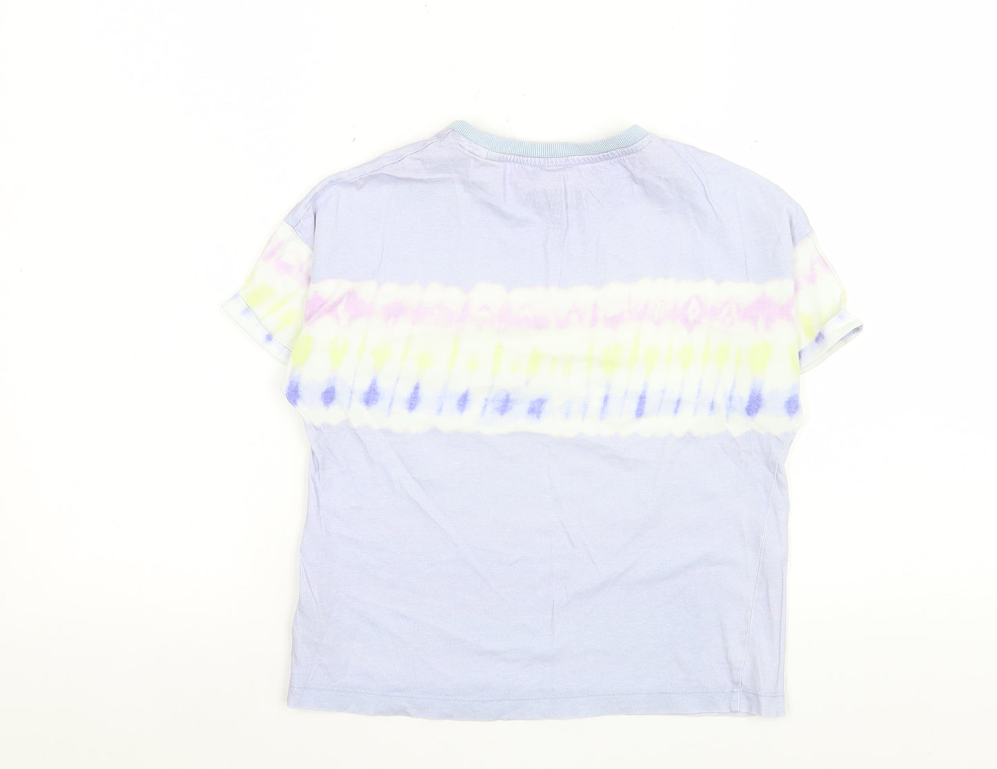 Marks and Spencer Girls Multicoloured Tie Dye Cotton T-Shirt 9-10 Years