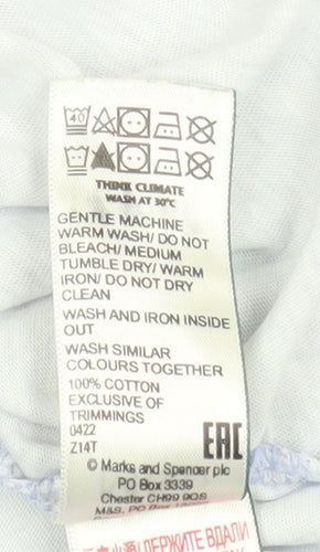 Marks and Spencer Girls Multicoloured Tie Dye Cotton T-Shirt 9-10 Years