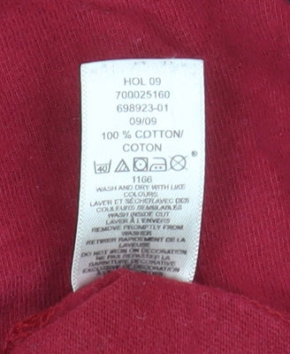 GapKids Boys Red Bear Graphic Long Sleeve Cotton T-Shirt 8 Years