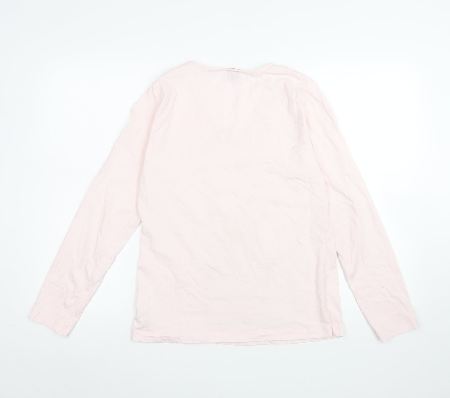 Peanuts Womens Pink Snoopy Pyjama Top Size 10 V-Neck Long Sleeve