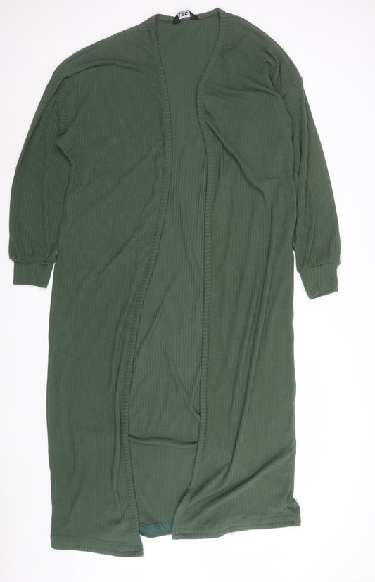 LTS Women’s Green Long Ribbed Knit Tall Coatigan Size 14